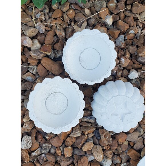 Handcrafted Cement Rose Shaped Bee Watering Station, Butterfly Puddler Dish - Picture 5 of 5